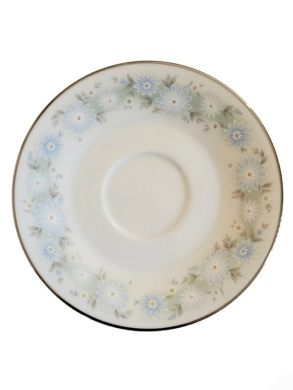 Noritake Blue Charm 6978 Saucer Ivory China Japan Set of 2